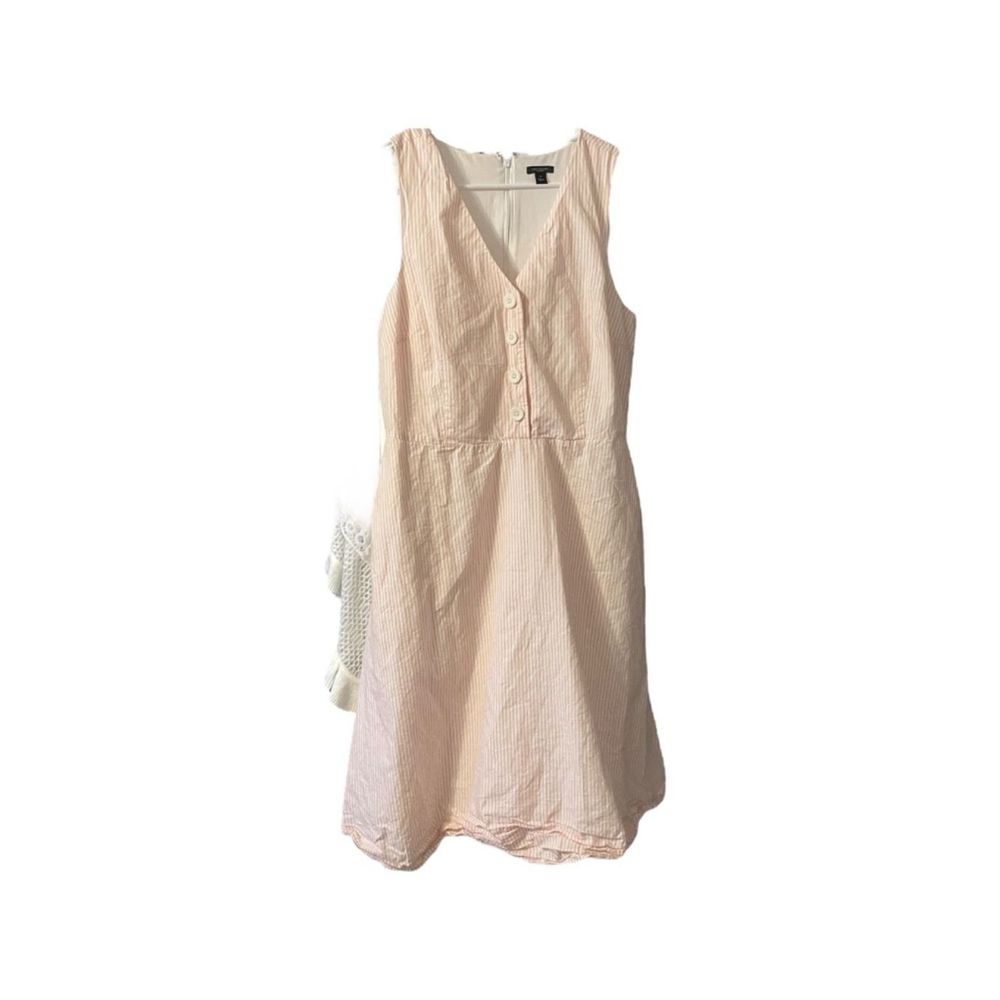Women's Ann Taylor Pink Striped Dress Size 10